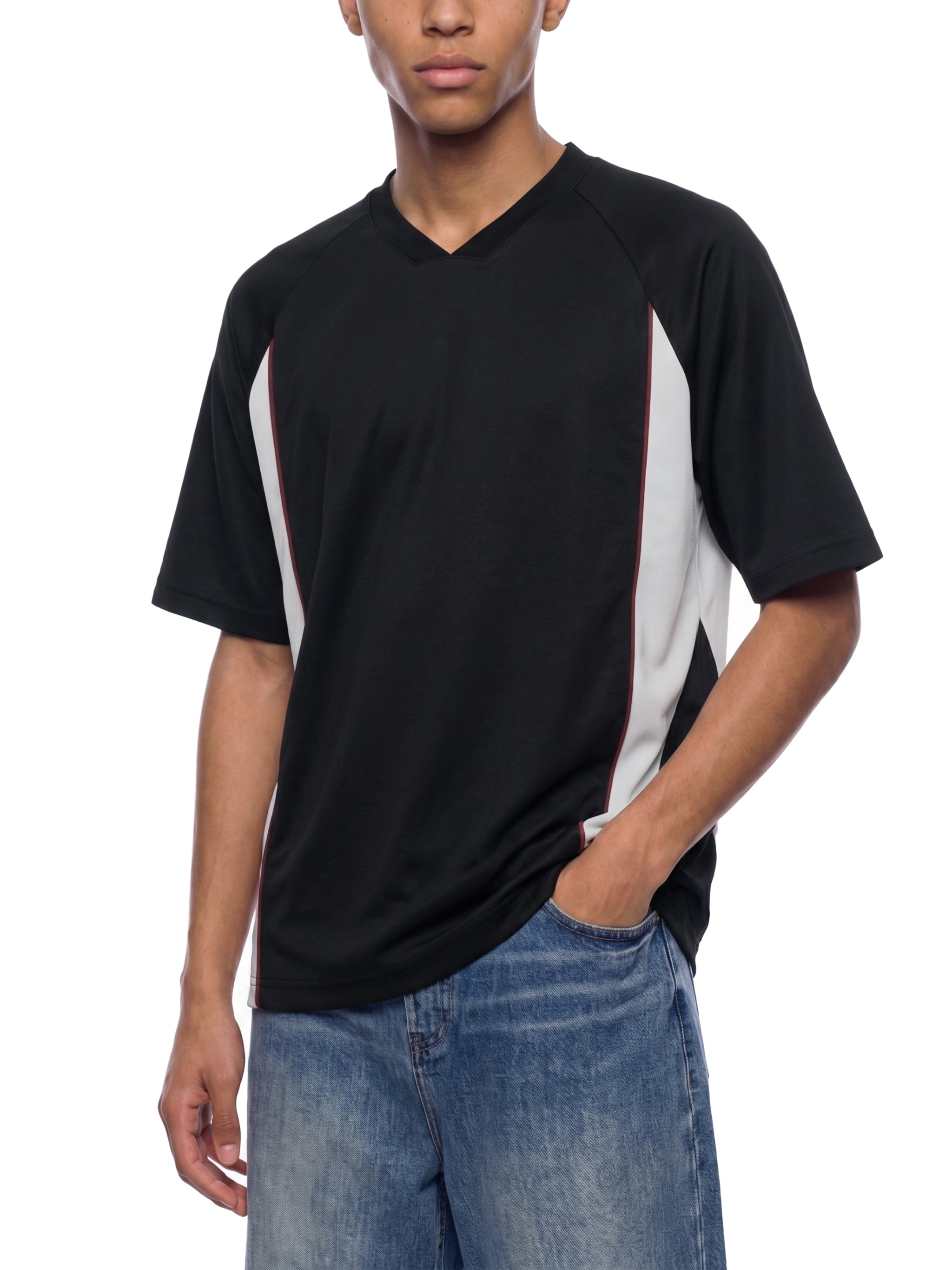 Unisex Color Block Performance T-Shirt – Quick-Dry Athletic Streetwear Tee