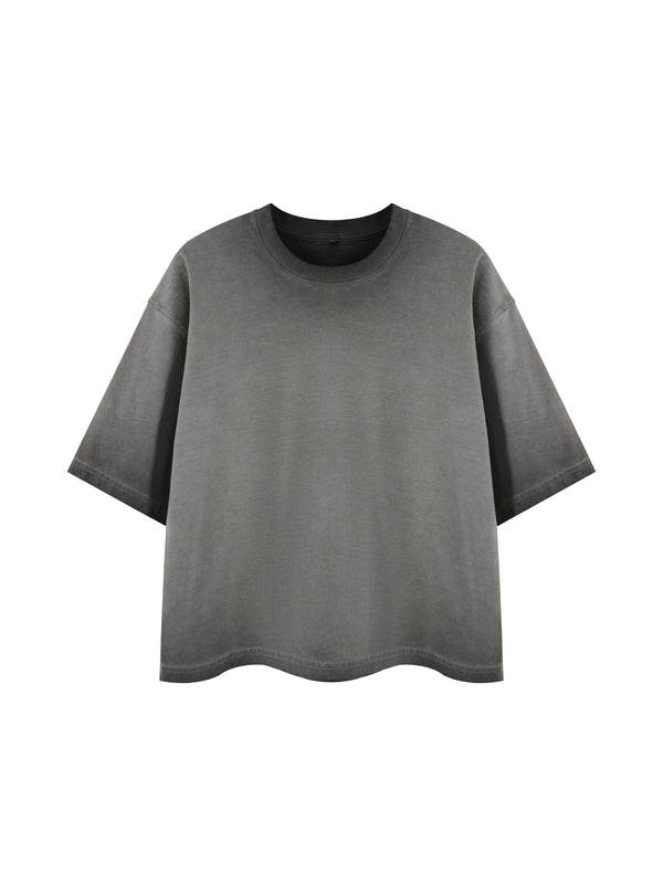 Unisex Reverse Dyed Boxy T-Shirt – Oversized Vintage Washed Streetwear Tee