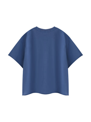 Unisex Boxy Raw Edge T-Shirt – Oversized Premium Cotton Streetwear Tee