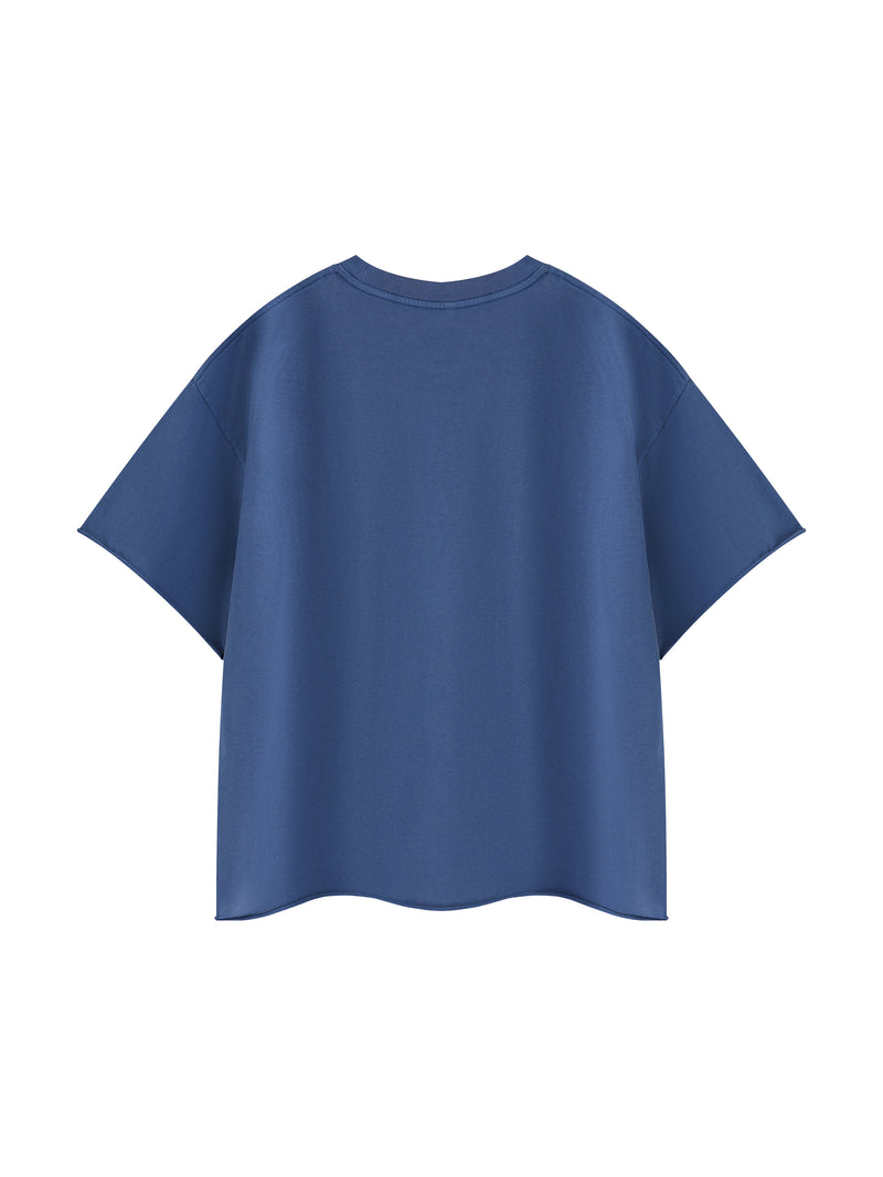 Unisex Boxy Raw Edge T-Shirt