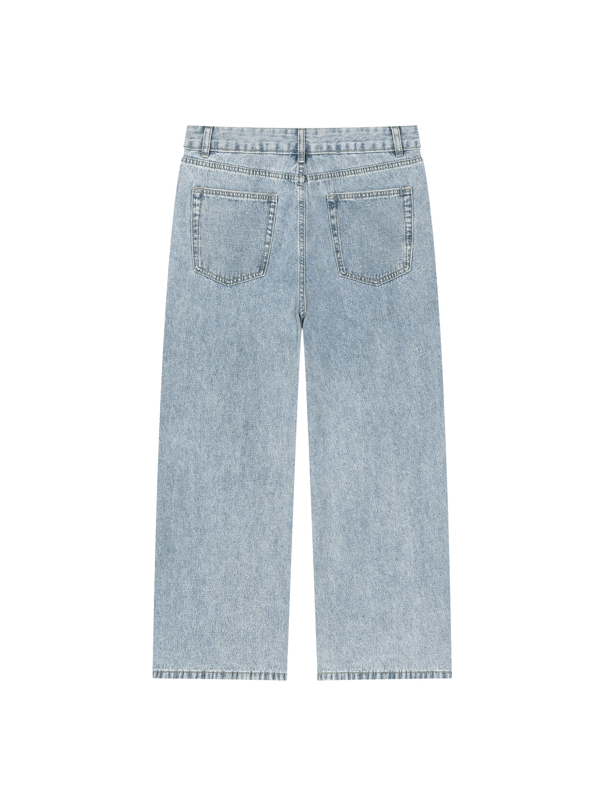 Unisex Vintage Wash Straight Leg Jeans – Relaxed Fit Baggy Denim Streetwear Pants