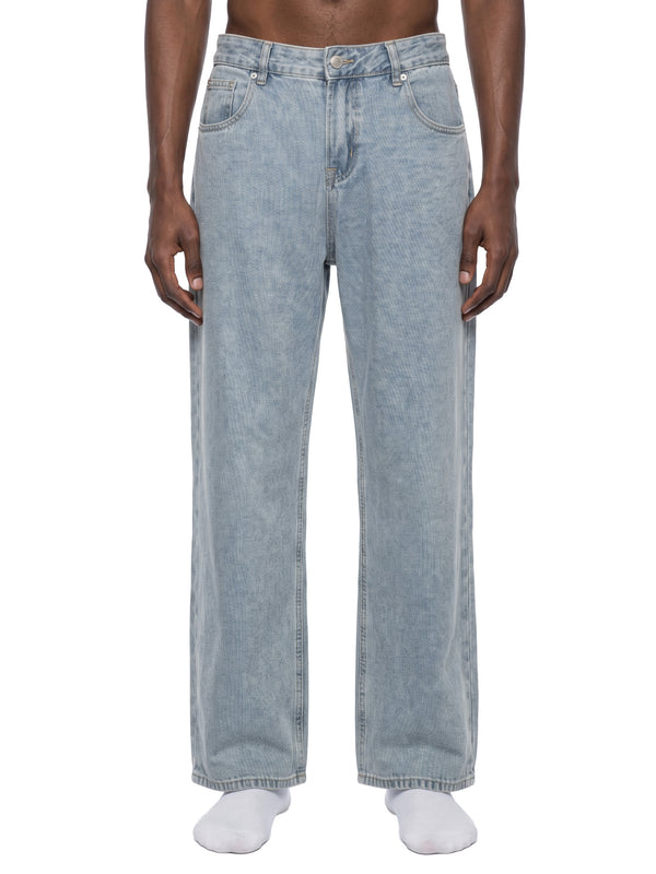 Unisex Vintage Wash Straight Leg Jeans – Relaxed Fit Baggy Denim Streetwear Pants