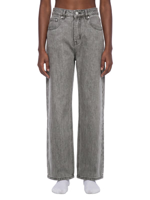 Unisex Vintage Wash Straight Leg Jeans – Relaxed Fit Baggy Denim Streetwear Pants