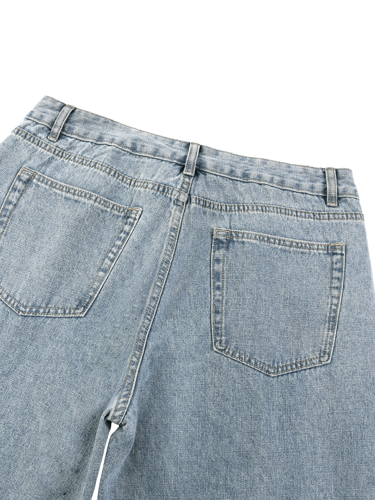Unisex Vintage Wash Straight Leg Jeans – Relaxed Fit Baggy Denim Streetwear Pants