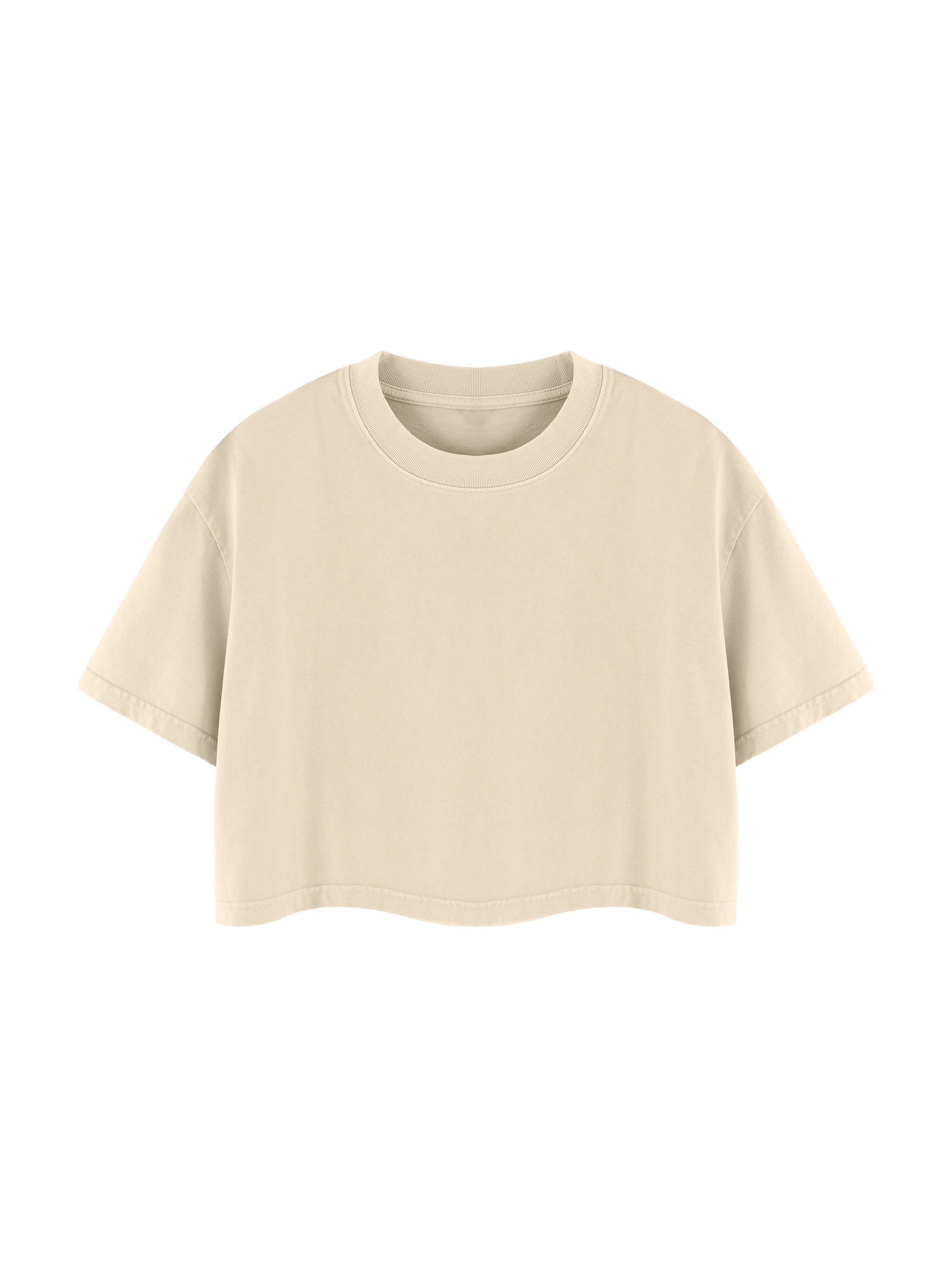 Women's Mineral Wash Cotton Crop T-Shirt