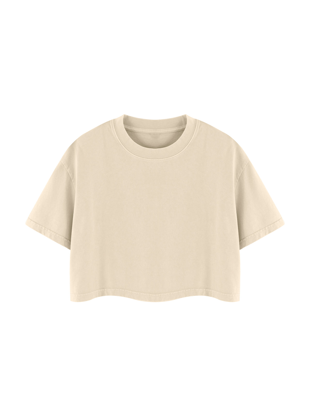 Women's Mineral Wash Cotton Crop T-Shirt – Vintage Oversized Cropped Streetwear Tee