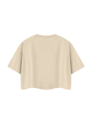Women's Mineral Wash Cotton Crop T-Shirt – Vintage Oversized Cropped Streetwear Tee