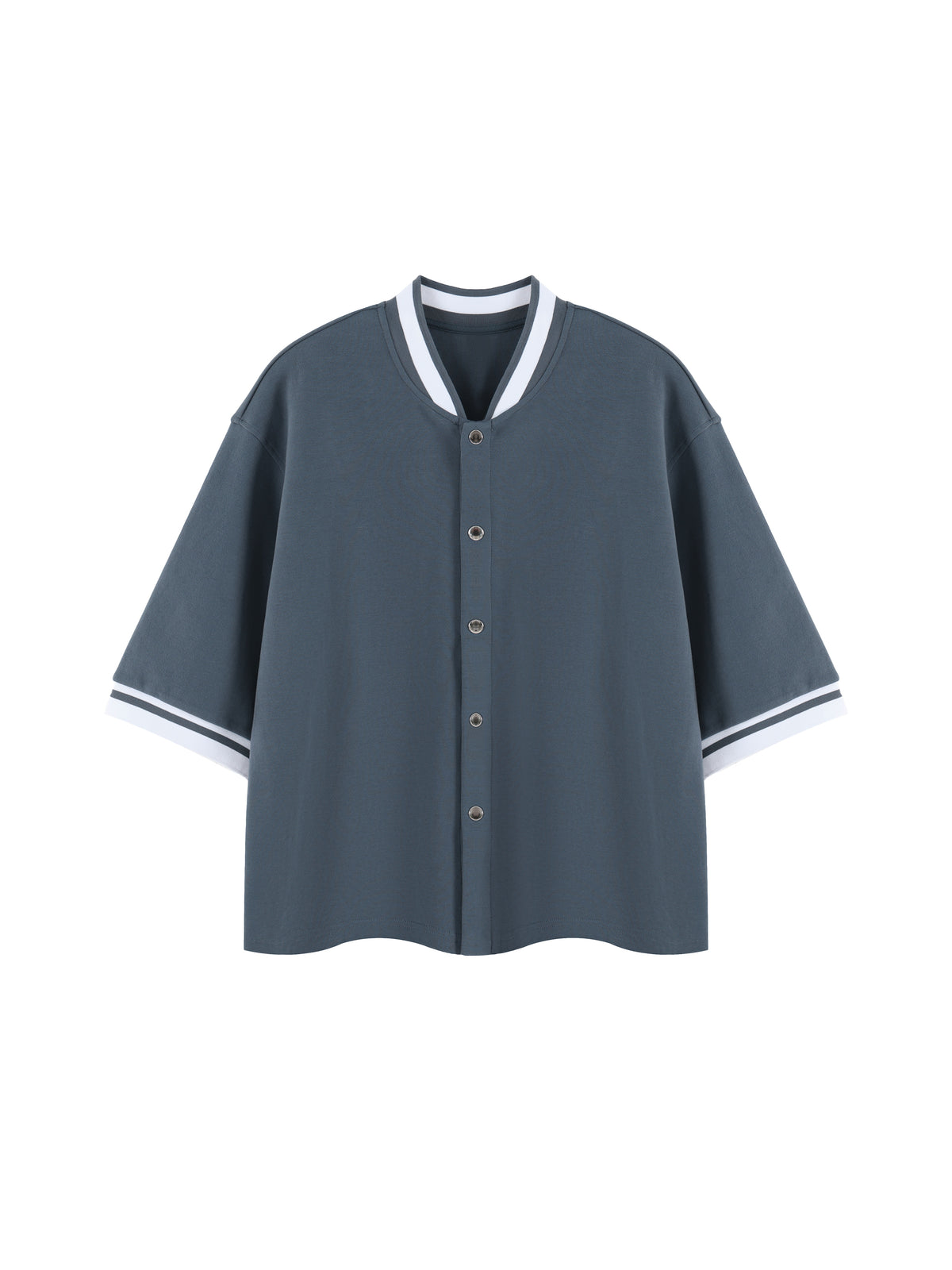 Unisex Heavyweight Boxy Baseball Jersey – Oversized Vintage Streetwear Button-Up Shirt