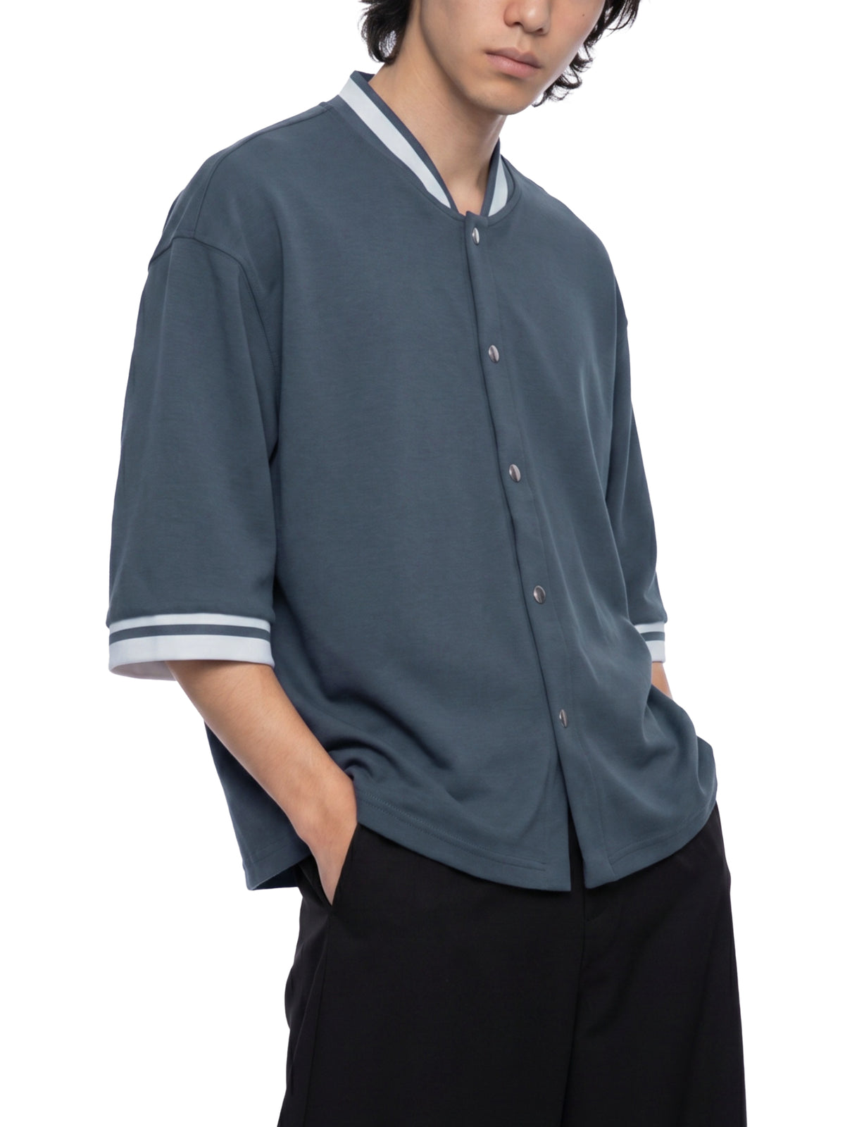 Unisex Heavyweight Boxy Baseball Jersey – Oversized Vintage Streetwear Button-Up Shirt