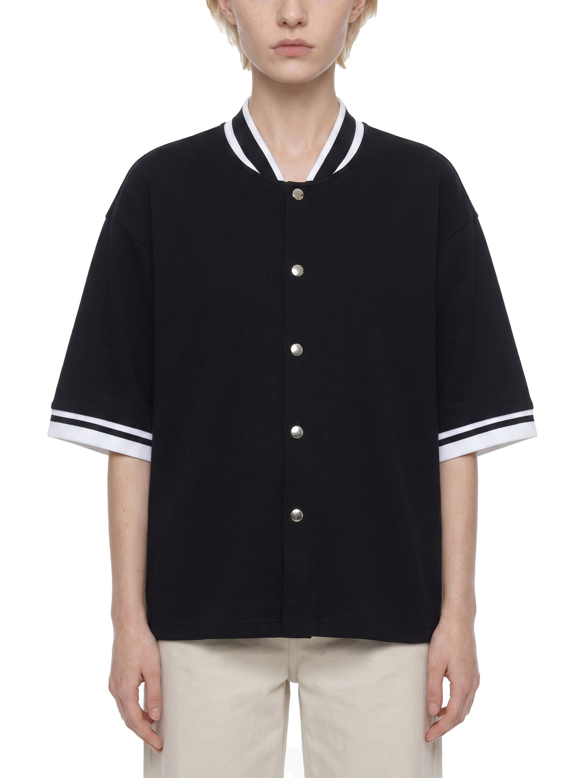 Unisex Heavyweight Boxy Baseball Jersey – Oversized Vintage Streetwear Button-Up Shirt