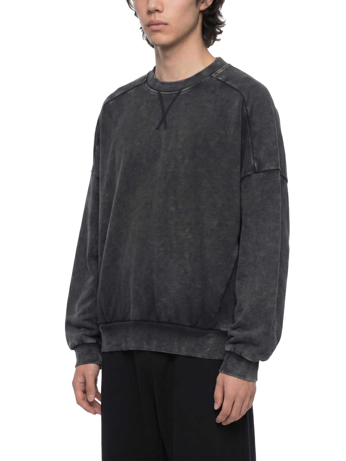 Unisex Mineral Wash Boxy Sweatshirt – Oversized Heavyweight Vintage Streetwear Crewneck