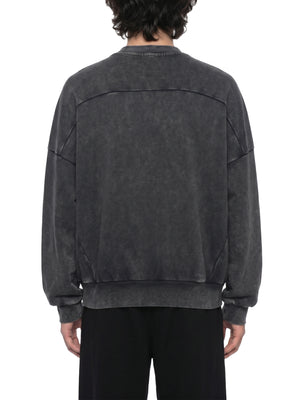 Unisex Mineral Wash Boxy Sweatshirt – Oversized Heavyweight Vintage Streetwear Crewneck