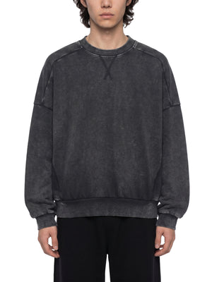 Unisex Mineral Wash Boxy Sweatshirt – Oversized Heavyweight Vintage Streetwear Crewneck