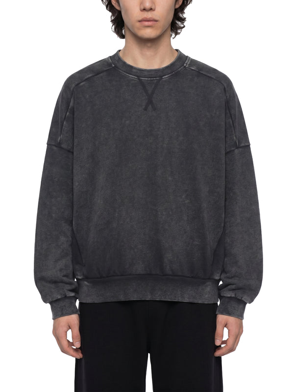 Unisex Mineral Wash Boxy Sweatshirt – Oversized Heavyweight Vintage Streetwear Crewneck