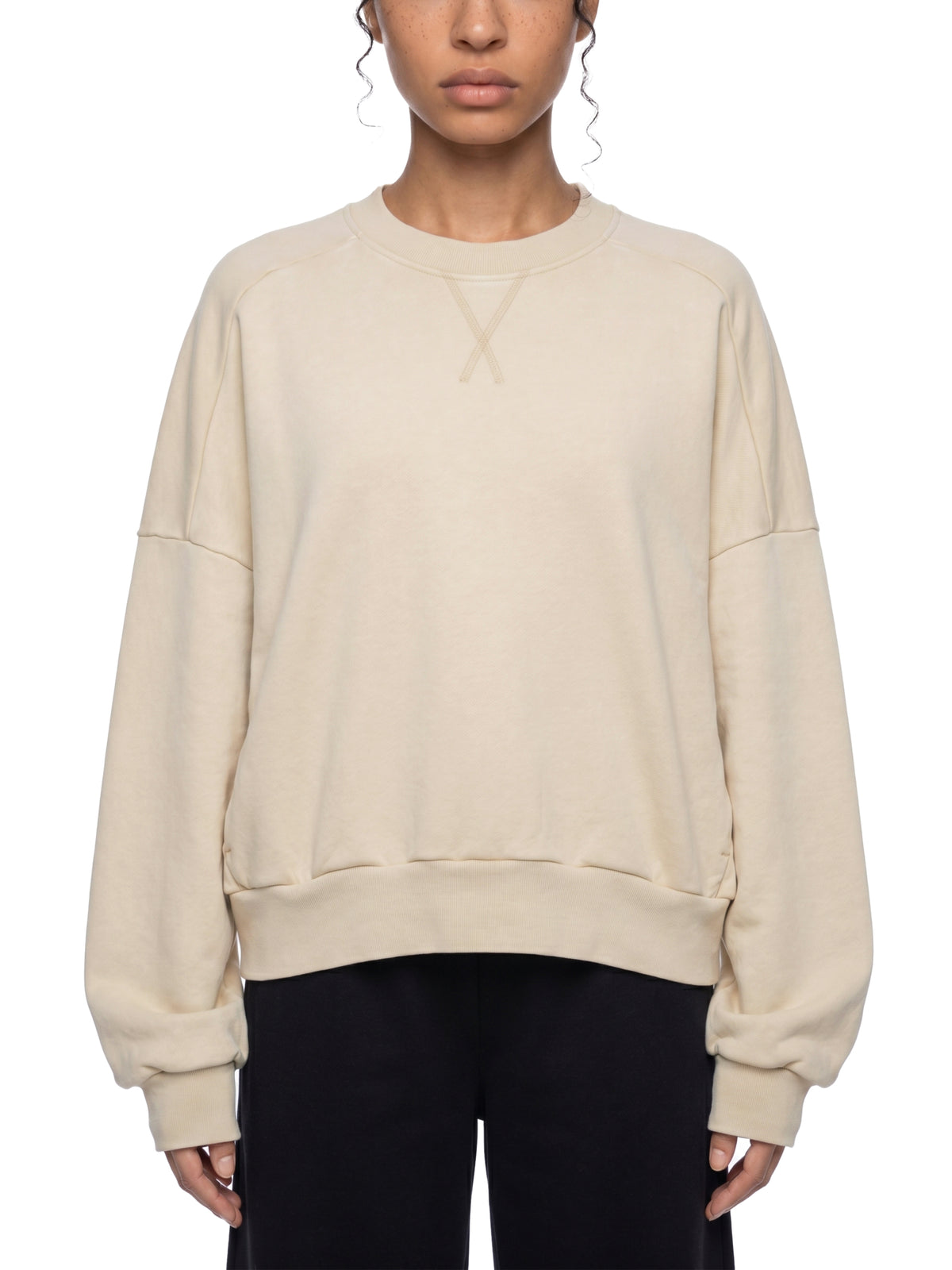 Unisex Oversized Mineral Wash Sweatshirt – Vintage Heavyweight Cotton Boxy Crewneck