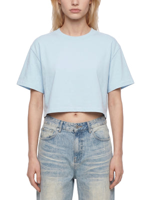 Women's Mineral Wash Cotton Crop T-Shirt – Vintage Oversized Cropped Streetwear Tee
