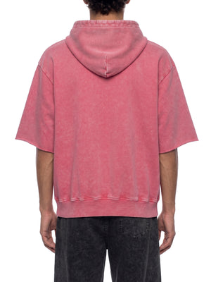 Unisex Mineral Wash Short Sleeve Hoodie – Oversized Vintage Streetwear Hooded Tee
