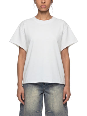 Unisex Boxy Raw Edge T-Shirt – Oversized Heavyweight Vintage Streetwear Tee