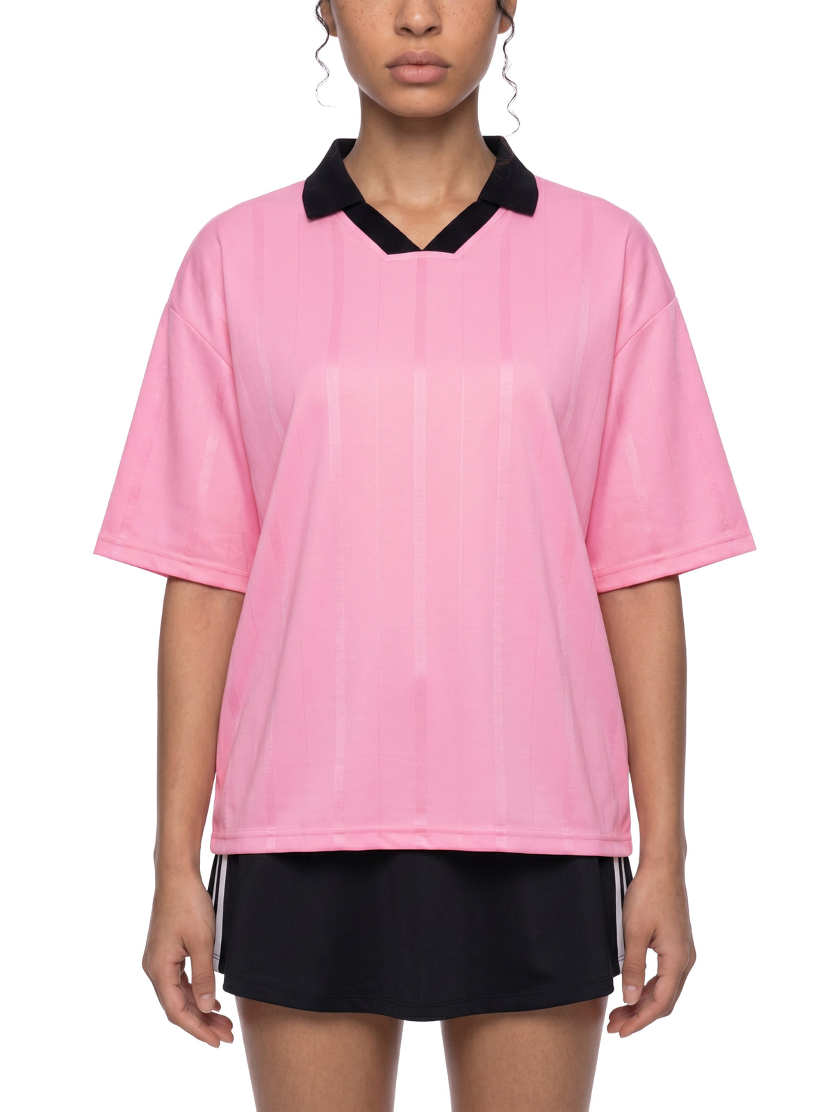 Unisex Striped Boxy Soccer Jersey – Oversized Retro Football Streetwear Shirt
