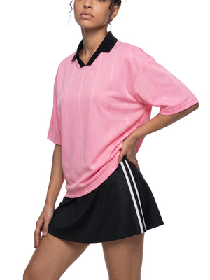 Unisex Striped Boxy Soccer Jersey – Oversized Retro Football Streetwear Shirt