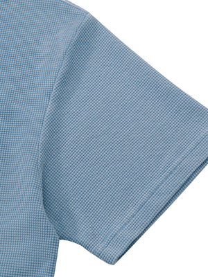 Unisex Oversized Vintage Wash Waffle Knit Polo Shirt – Boxy Streetwear Textured Tee