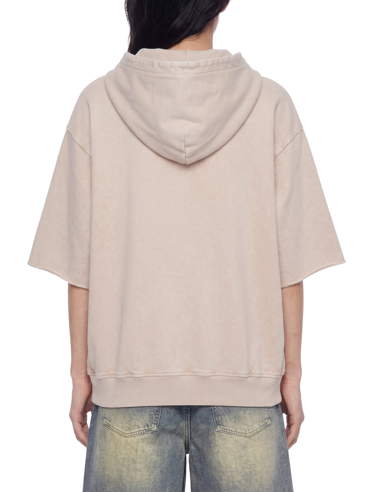 Unisex Mineral Wash Short Sleeve Hoodie – Oversized Vintage Streetwear Hooded Tee