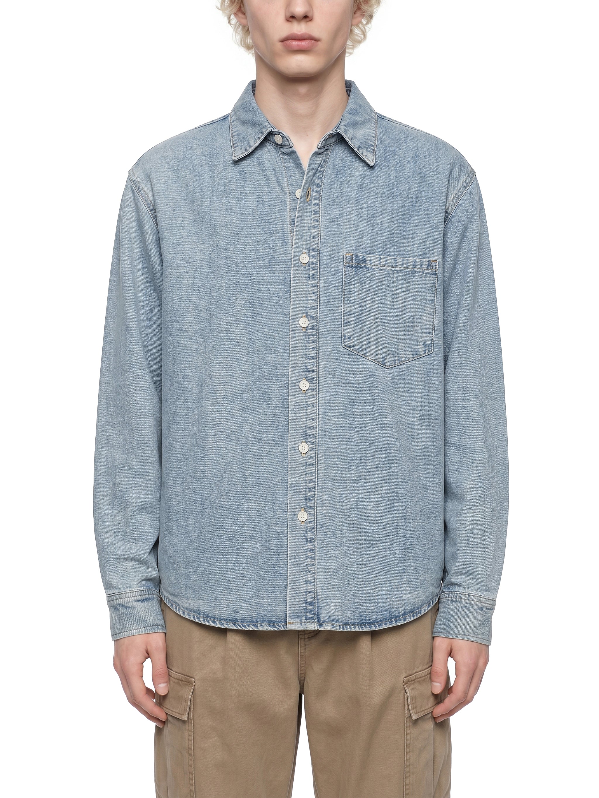Unisex Vintage Wash Denim Shirt