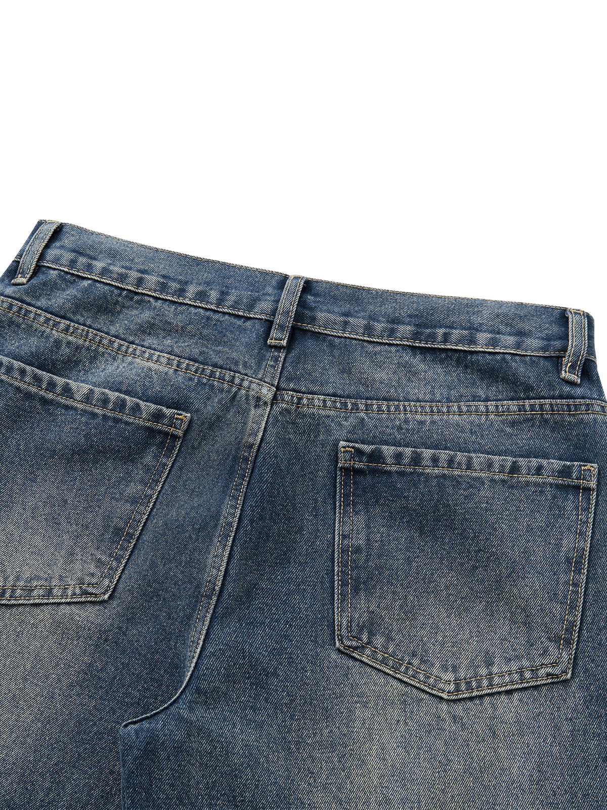 Men’s Vintage Wash Straight Leg Denim Jeans