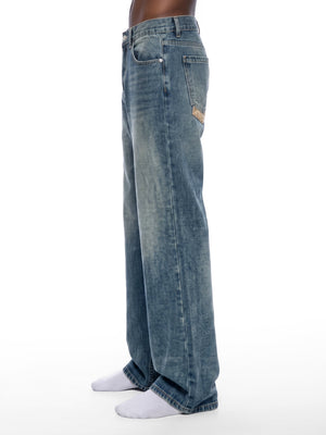 Men's Vintage Wash Denim Jeans