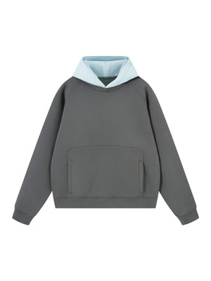 Unisex Fleece Raglan Color Block Hoodie