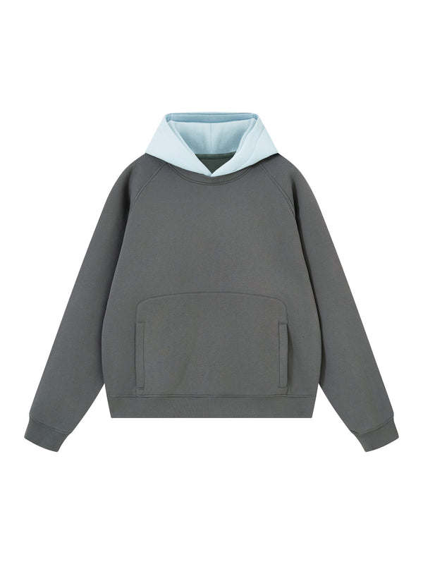 Unisex Fleece Raglan Color Block Hoodie