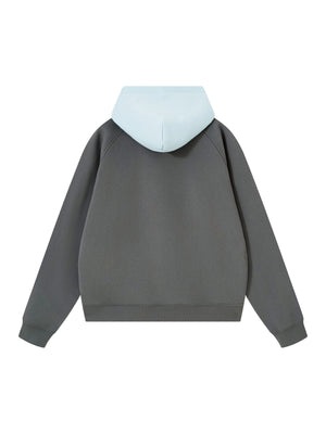 Unisex Fleece Raglan Color Block Hoodie