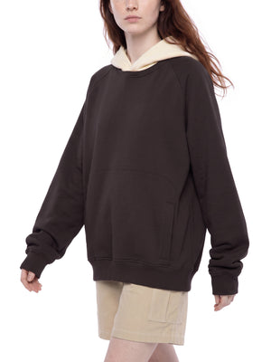 Unisex Fleece Raglan Color Block Hoodie