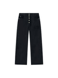 Men's Vintage Wash Wide Leg Denim Jeans