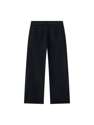 Men's Vintage Wash Wide Leg Denim Jeans