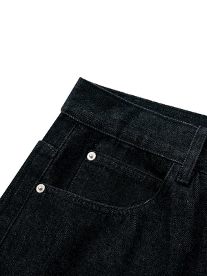 Men's Vintage Wash Wide Leg Denim Jeans