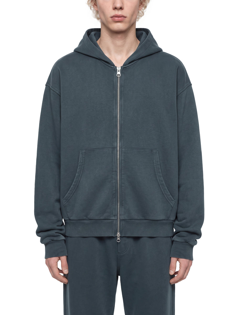 Unisex Mineral Wash Boxy Full Zip Hoodie alternate view