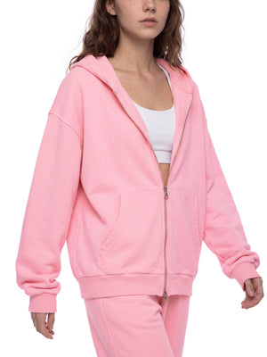Unisex Mineral Wash Boxy Full Zip Hoodie