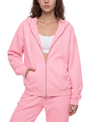 Unisex Mineral Wash Boxy Full Zip Hoodie