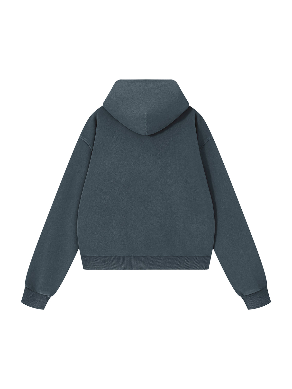 Unisex Mineral Wash Boxy Full Zip Hoodie