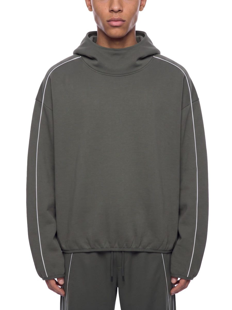 Unisex Boxy Piping Fleece Hoodie alternate view