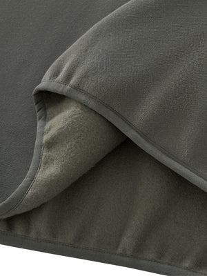 Unisex Boxy Piping Fleece Hoodie