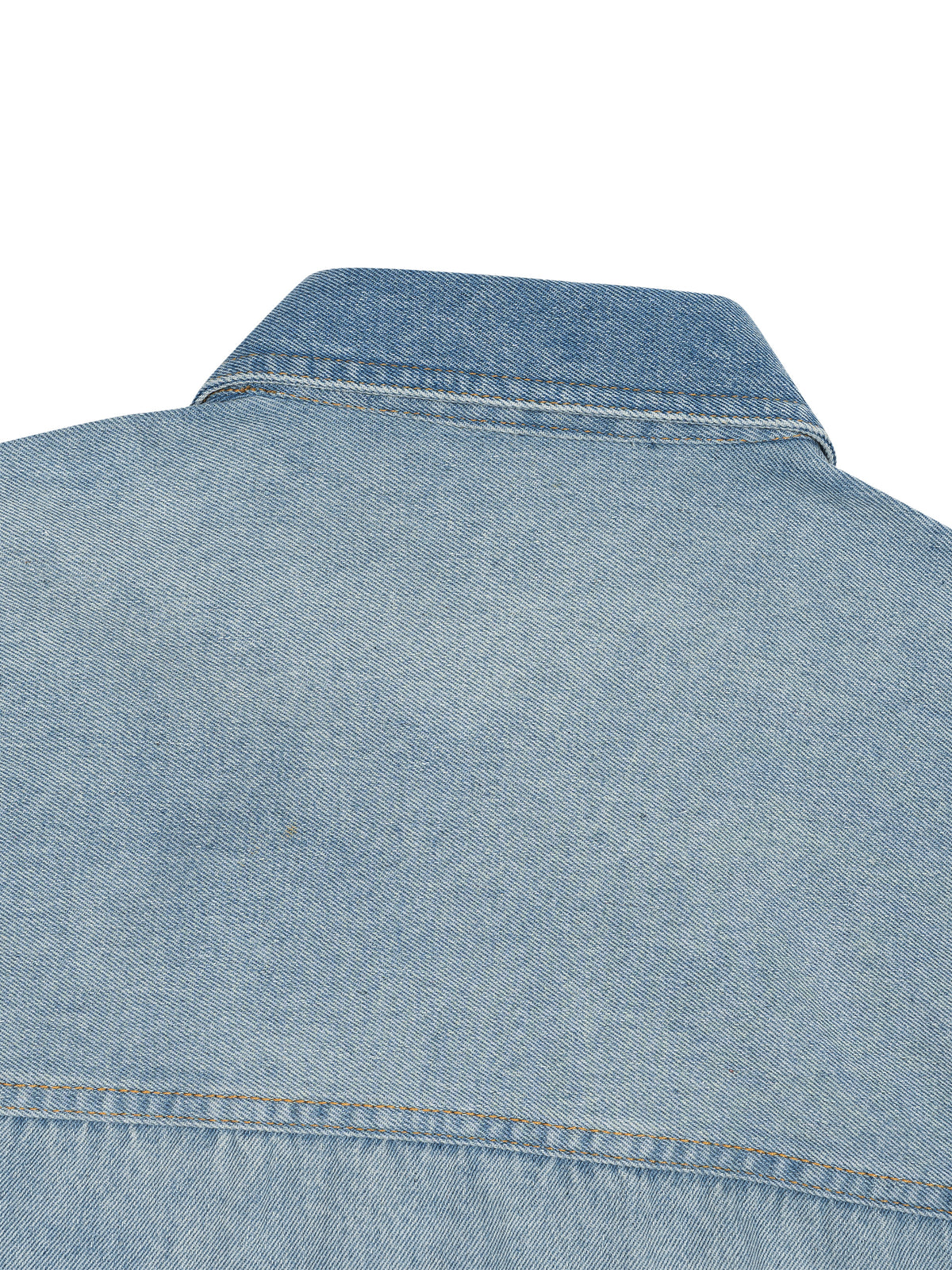 Unisex Vintage Wash Boxy Short Denim Shirt