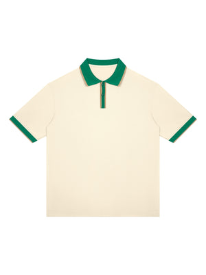 Unisex Color Block Polo Shirt
