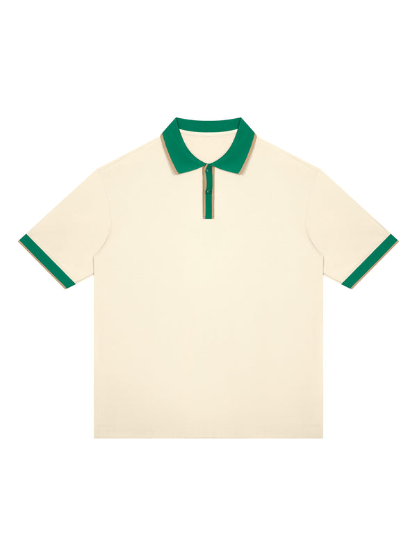Unisex Color Block Polo Shirt
