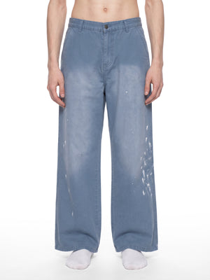 Men's Vintage Wash Splatter Denim Jeans