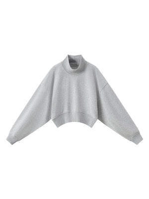 Women's Crop Mock Neck Sweatshirt