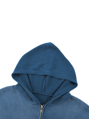 Unisex Distressed Full Zip Sweater