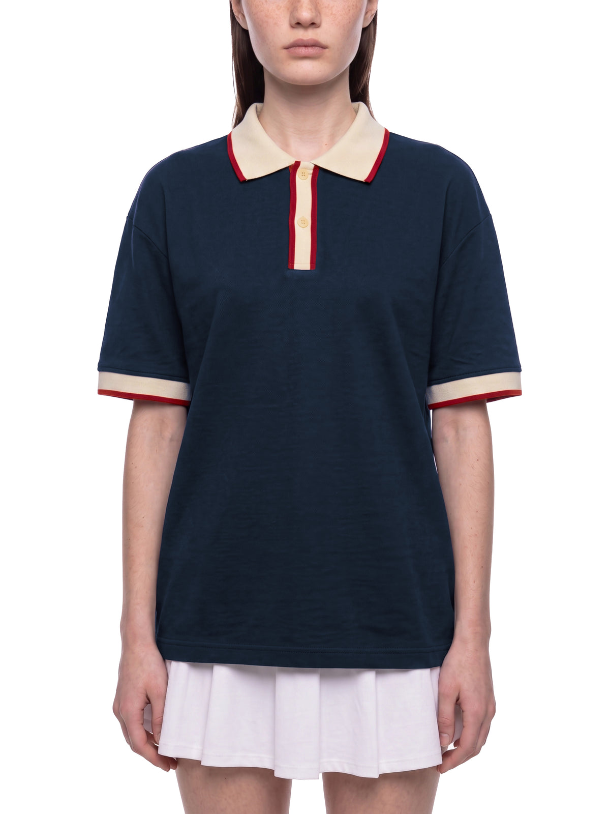 Unisex Color Block Polo Shirt