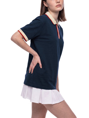 Unisex Color Block Polo Shirt